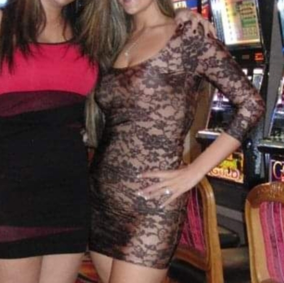 Size S American Apparel Lace Pattern Bodycon Dress - Picture 4 of 5